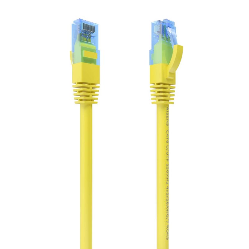 AISENS - CABLE DE RED LATIGUILLO RJ45 CAT.6 UTP AWG26 CCA, AMARILLO, 4.0M
