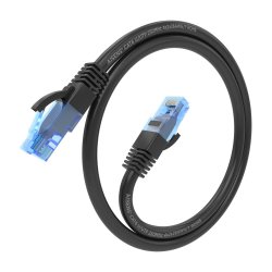 AISENS - CABLE DE RED LATIGUILLO RJ45 CAT.6 UTP AWG26 CCA, NEGRO, 30CM