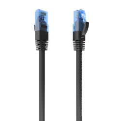 AISENS - CABLE DE RED LATIGUILLO RJ45 CAT.6 UTP AWG26 CCA, NEGRO, 0.5M