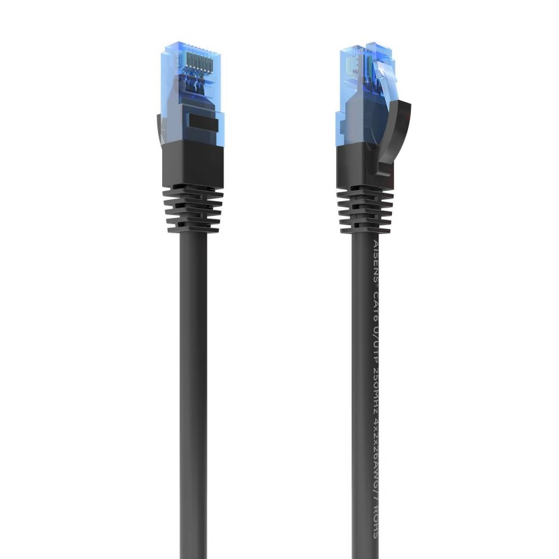 AISENS - CABLE DE RED LATIGUILLO RJ45 CAT.6 UTP AWG26 CCA, NEGRO, 15M