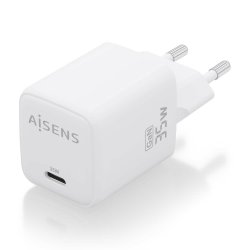 AISENS - CARGADOR GaN 35W, 1xUSB-C PD3.0 QC4.0, BLANCO