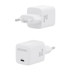 AISENS - CARGADOR GaN 35W, 1xUSB-C PD3.0 QC4.0, BLANCO