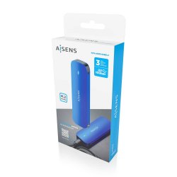 AISENS - CAJA EXTERNA M.2 (NGFF) ASM2-026BLU NVMe A USB3.2 GEN2, AZUL