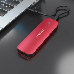 AISENS - CAJA EXTERNA M.2 (NGFF) ASM2-027RED NVMe A USB3.2 GEN2, ROJO
