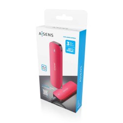 AISENS - CAJA EXTERNA M.2 (NGFF) ASM2-027RED NVMe A USB3.2 GEN2, ROJO