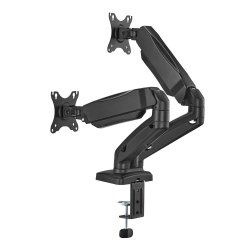 AISENS - SOPORTE DE MESA PRO CONTRAPESO GIRATORIO E INCLINABLE PARA MONITOR/TV 9KG (3 PIVOTES, 2 BRAZOS) DE 17-32, NEGRO