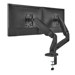 AISENS - SOPORTE DE MESA PRO CONTRAPESO GIRATORIO E INCLINABLE PARA MONITOR/TV 9KG (3 PIVOTES, 2 BRAZOS) DE 17-32, NEGRO