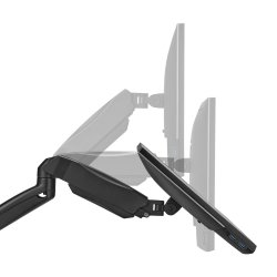 AISENS - SOPORTE DE PARED PRO CONTRAPESO GIRATORIO E INCLINABLE PARA MONITOR/TV 9KG (3 PIVOTES, 1 BRAZO) DE 17-32, NEGRO