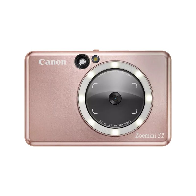 CANON CAMARA IMPRESORA INSTANTANEA ZOEMINI S2 ORO ROSA/ 8MP/ BLUETOOTH/ CAPACIDAD 10 HOJAS